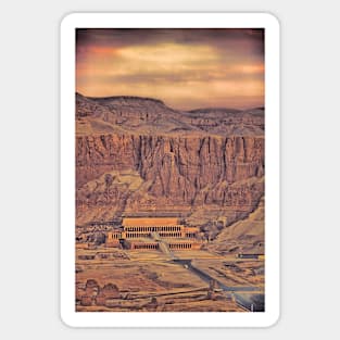 Egypt. Temple of Queen Hatshepsut. View from the Balloon. Sticker